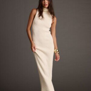 12th Tribe Monique Cream Sweater Maxi Dress Size MM